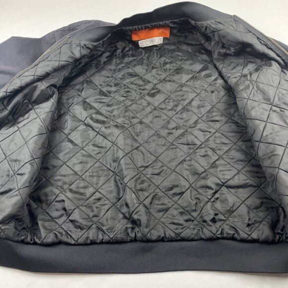 Red Cap Work Wear Mechanic Jacket Men’s L Jiffy Lube Quilted Lined Bomber Black - Picture 10 of 11